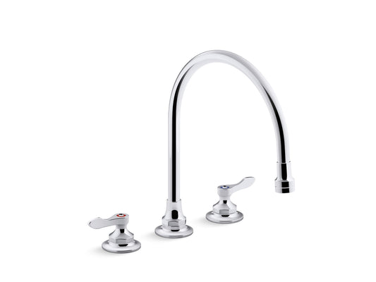 KOHLER K-815T70-4AHA-CP Triton Bowe 1.5 Gpm Kitchen Sink Faucet With 9-5/16" Gooseneck Spout, Aerated Flow And Lever Handles In Polished Chrome