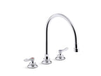 KOHLER K-815T70-4AHA-CP Triton Bowe 1.5 Gpm Kitchen Sink Faucet With 9-5/16" Gooseneck Spout, Aerated Flow And Lever Handles - Polished Chrome