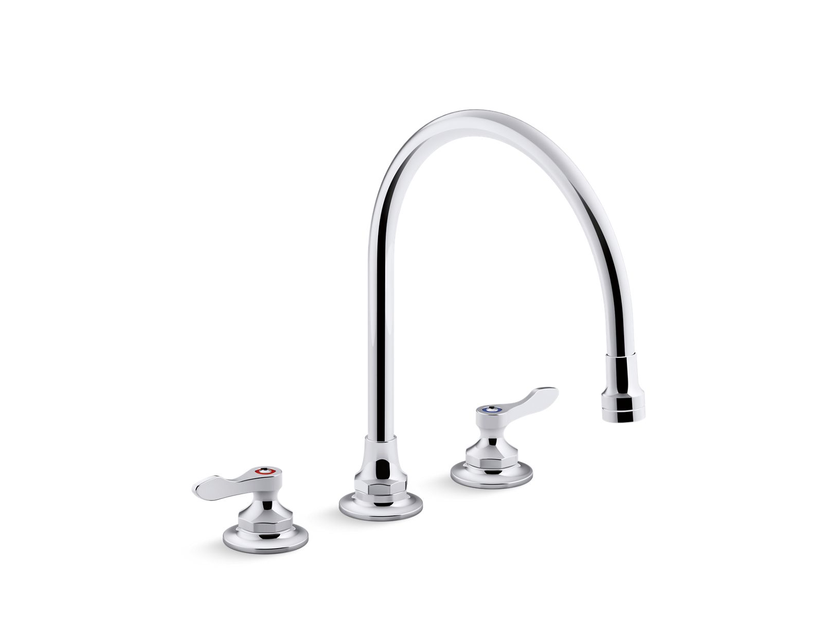 KOHLER K-815T70-4AHA-CP Triton Bowe 1.5 Gpm Kitchen Sink Faucet With 9-5/16" Gooseneck Spout, Aerated Flow And Lever Handles - Polished Chrome
