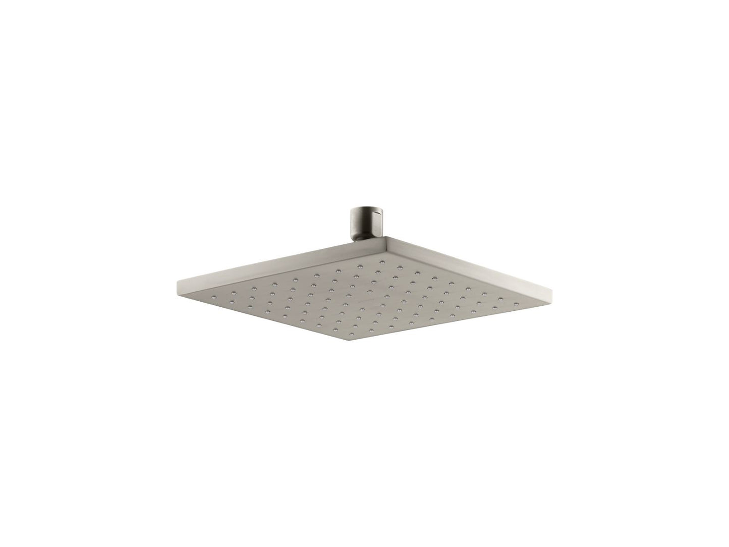 KOHLER K-13695-BN Contemporary Square 8" Single-Function Rainhead, 2.5 Gpm In Vibrant Brushed Nickel