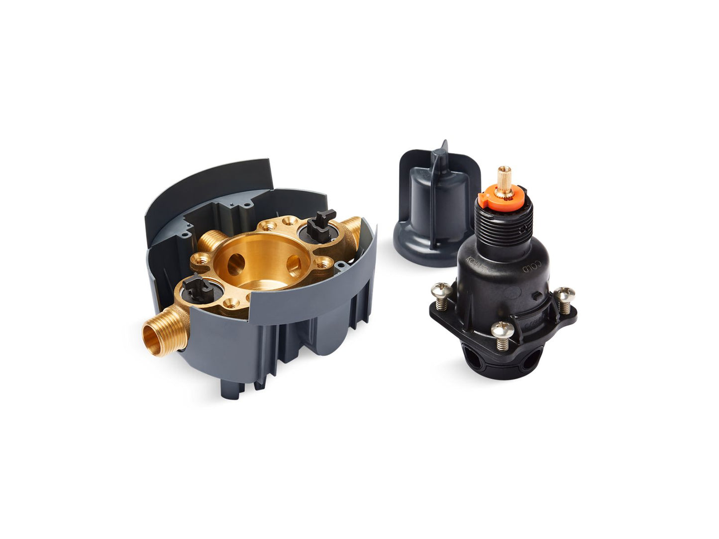 KOHLER K-8304-KS-NA Rite-Temp Pressure-Balancing Valve Body And Cartridge Kit With Service Stops