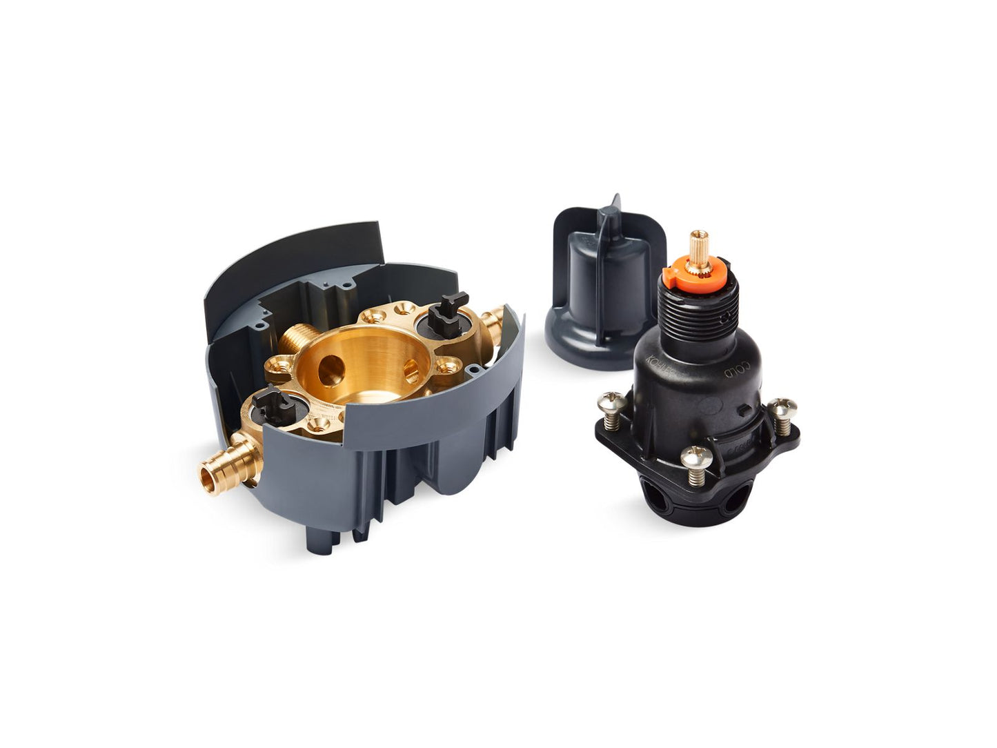 KOHLER K-8304-US-NA Rite-Temp Pressure-Balancing Valve Body And Cartridge Kit With Service Stops And Pex Expansion Connections