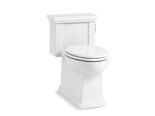 KOHLER K-3981-RA-0 Tresham One-Piece Compact Elongated Toilet With Skirted Trapway, 1.28 Gpf In White