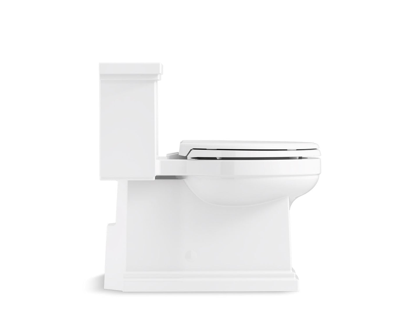 KOHLER K-3981-RA-0 Tresham One-Piece Compact Elongated Toilet With Skirted Trapway, 1.28 Gpf In White