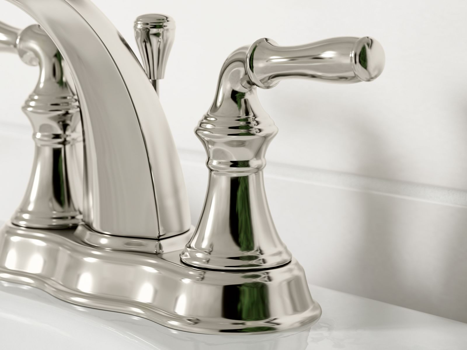 KOHLER K-393-N4-CP Devonshire Centerset Bathroom Sink Faucet, 1.2 Gpm - Polished Chrome