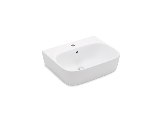 KOHLER K-77767-1-0 Modernlife 21-3/4" Rectangular Wall-Mount Bathroom Sink In White