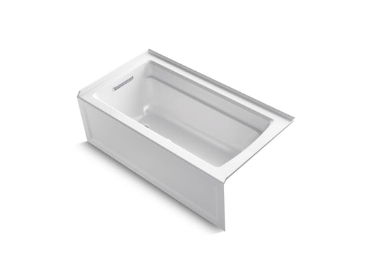 KOHLER K-1123-LA-0 Archer 60" X 32" Alcove Bath, Left Drain In White