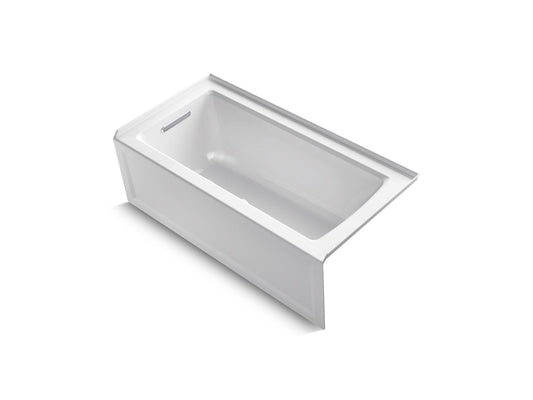 KOHLER K-1946-LA-0 Archer 60" X 30" Alcove Bath, Left Drain In White