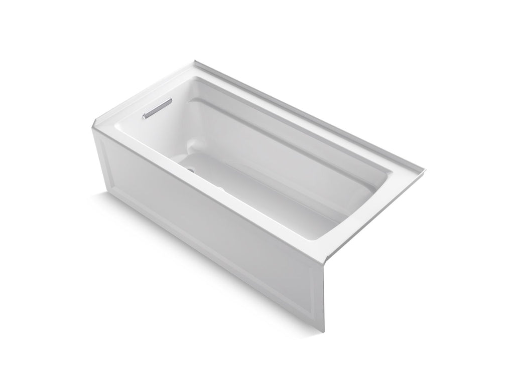 KOHLER K-1948-LA-0 Archer 66" X 32" Alcove Bath, Left Drain - White