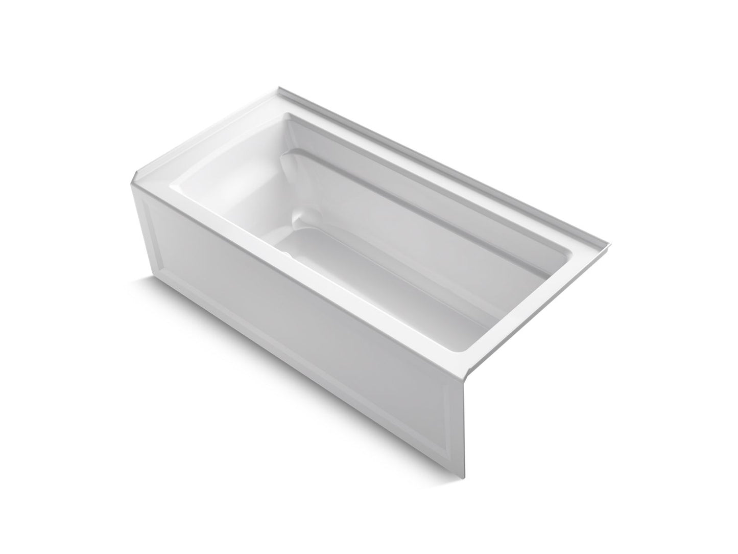 KOHLER K-1948-RA-0 Archer 66" X 32" Alcove Bath, Right Drain In White