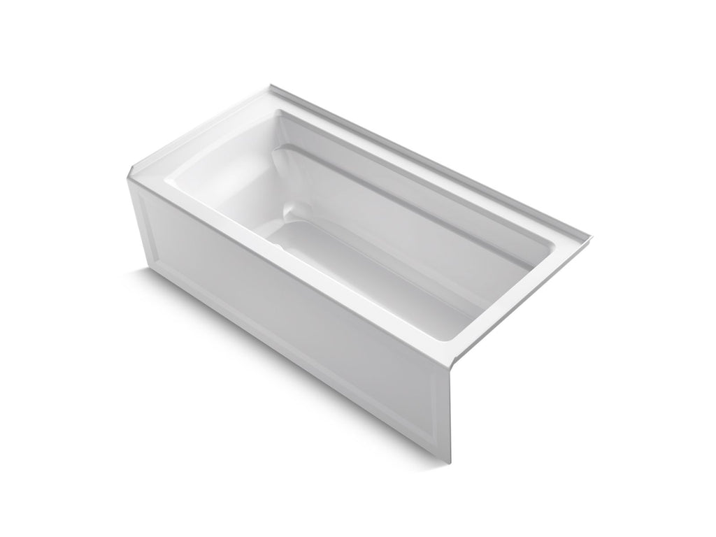 KOHLER K-1948-RA-95 Archer 66" X 32" Alcove Bath, Right Drain - Ice Grey
