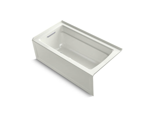 KOHLER K-1123-LA-NY Archer 60" X 32" Alcove Bath, Left Drain In Dune