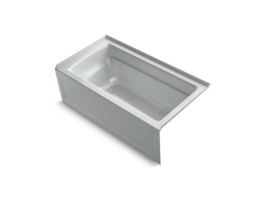 KOHLER K-1123-RA-95 Archer 60" X 32" Alcove Bath, Right Drain In Ice Grey