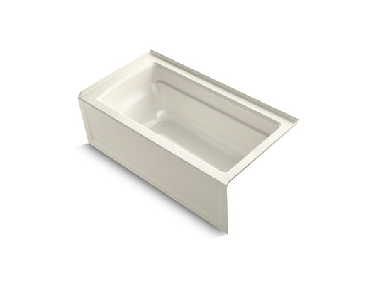 KOHLER K-1123-RA-96 Archer 60" X 32" Alcove Bath, Right Drain In Biscuit