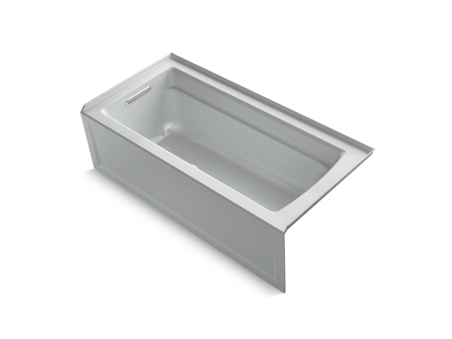 KOHLER K-1948-LA-95 Archer 66" X 32" Alcove Bath, Left Drain In Ice Grey