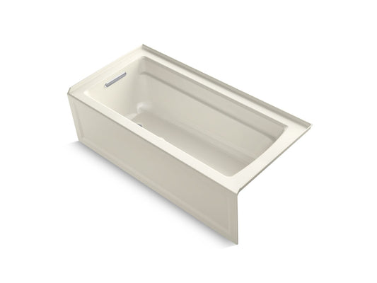 KOHLER K-1948-LA-96 Archer 66" X 32" Alcove Bath, Left Drain In Biscuit