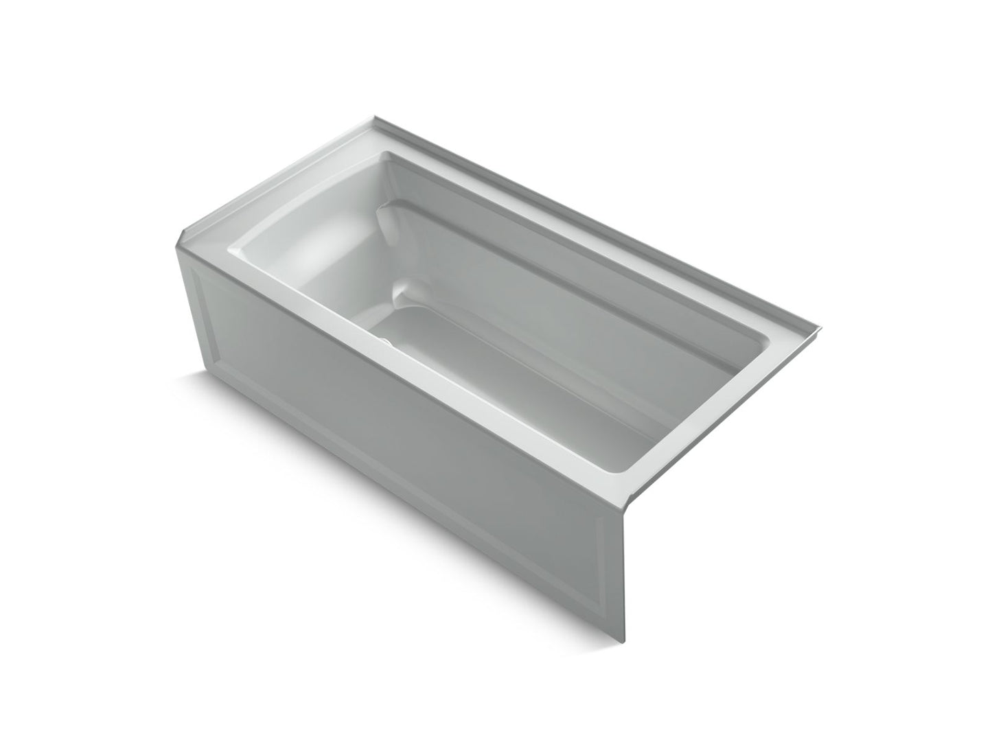 KOHLER K-1948-RA-95 Archer 66" X 32" Alcove Bath, Right Drain In Ice Grey