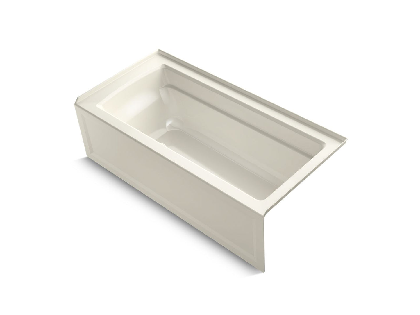 KOHLER K-1948-RA-96 Archer 66" X 32" Alcove Bath, Right Drain In Biscuit