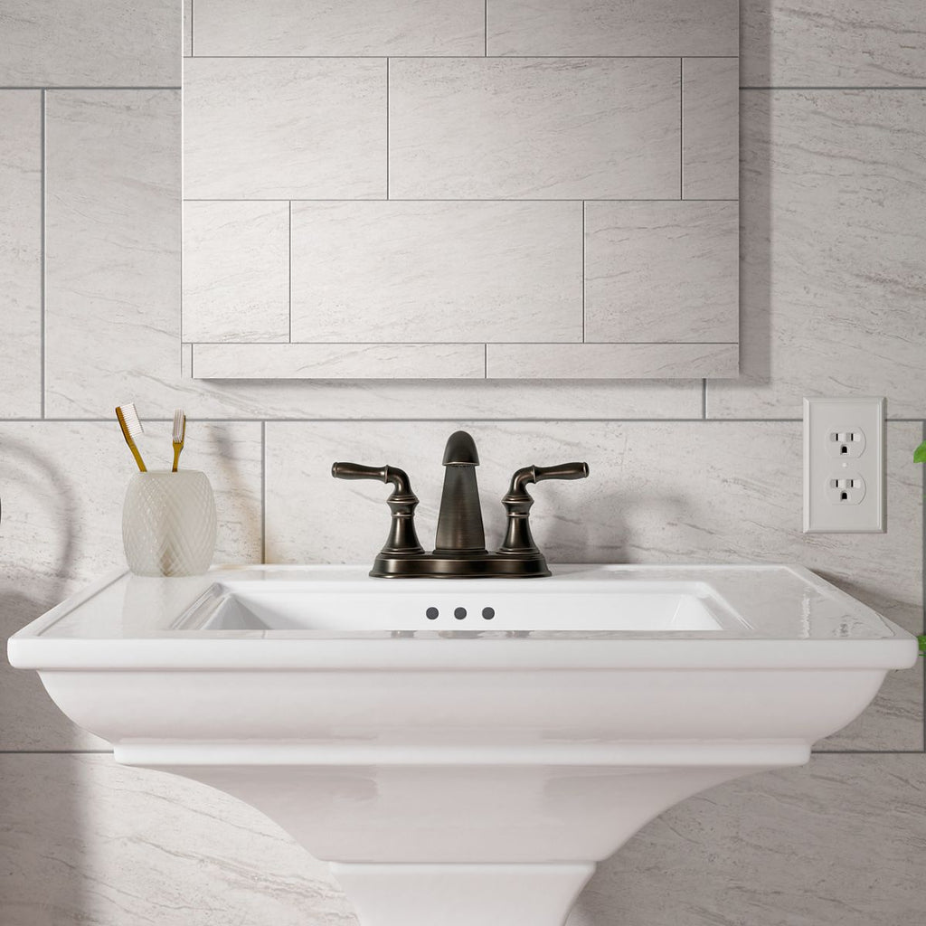 KOHLER K-393-N4-CP Devonshire Centerset Bathroom Sink Faucet, 1.2 Gpm - Polished Chrome