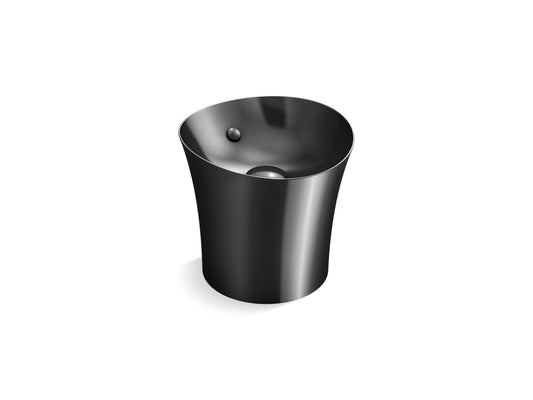 KOHLER K-20703-7 Veil 16" Round Vessel Bathroom Sink Or Pedestal Sink Basin In Black Black