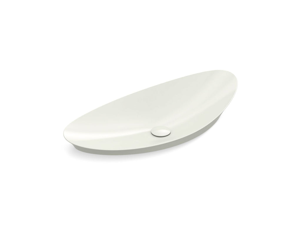 KOHLER K-20705-N-0 Veil 38-1/2" Oval Vessel Bathroom Sink, No Overflow - White
