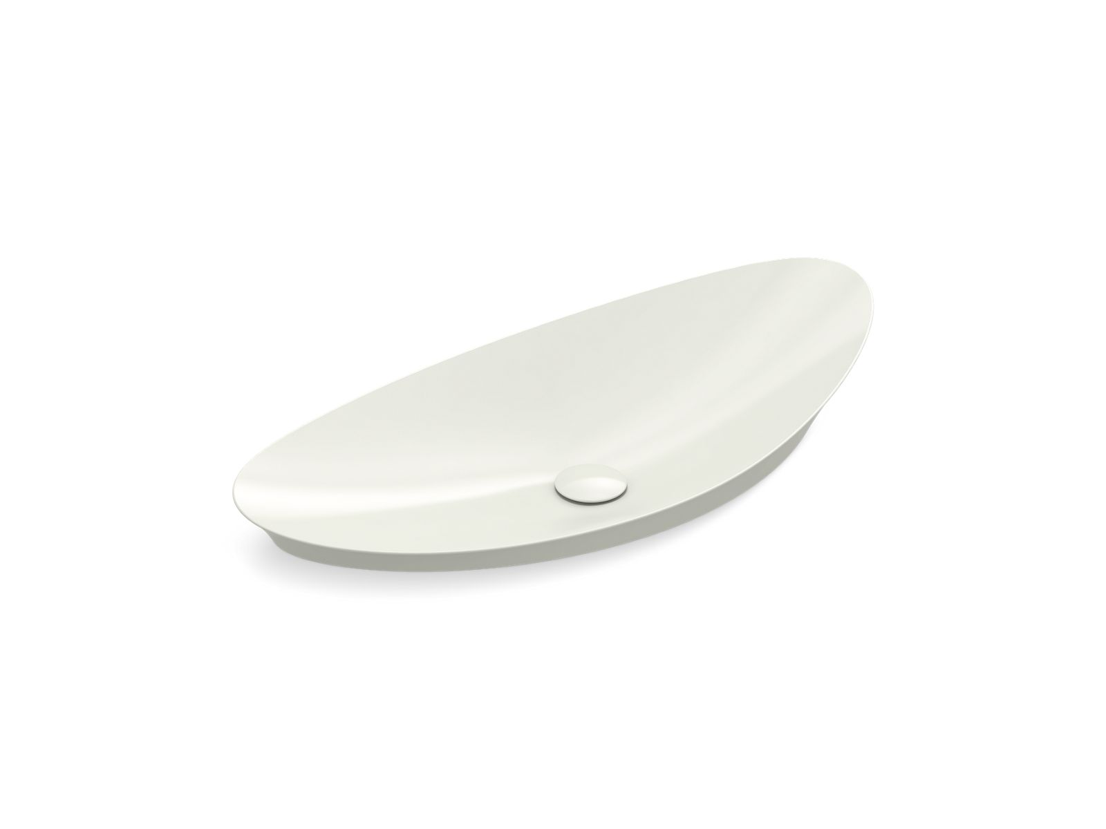 KOHLER K-20705-N-0 Veil 38-1/2" Oval Vessel Bathroom Sink, No Overflow - White