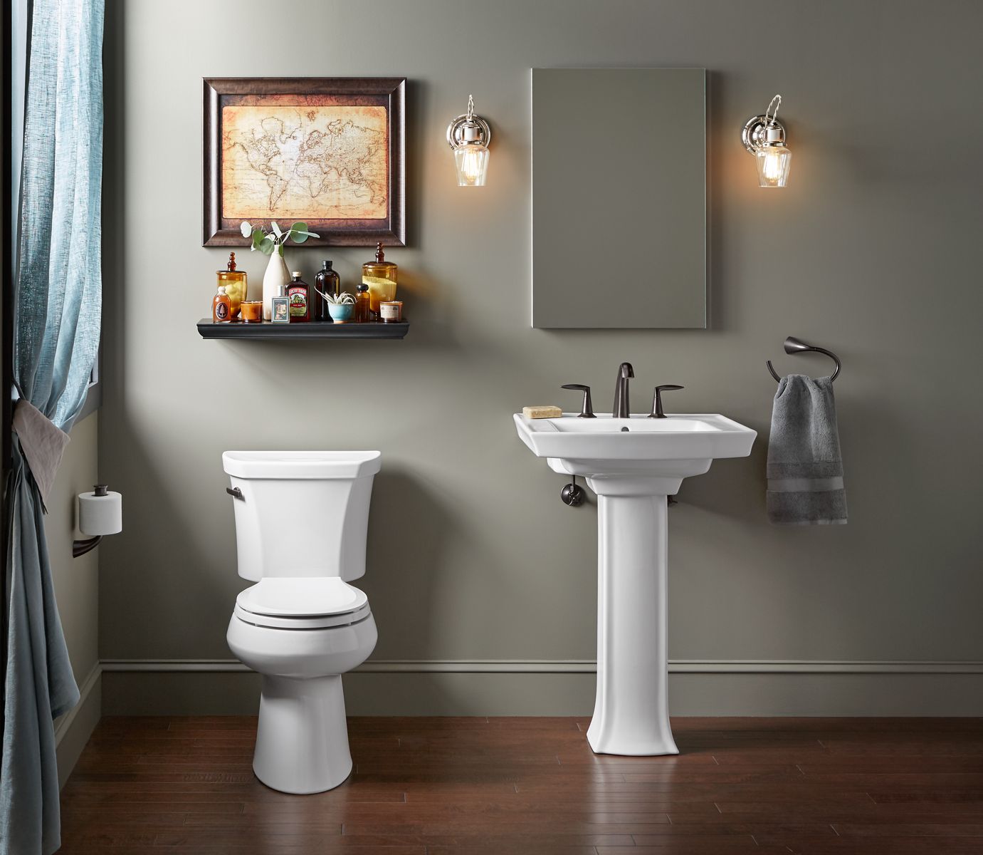 KOHLER K-5481-0 Highline Two-Piece Round-Front Toilet, 1.28 Gpf In White