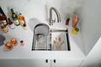 KOHLER K-23650-NA Prolific 23" Undermount Single-Bowl Workstation Kitchen Sink - Stainless Steel
