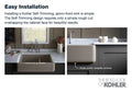 KOHLER K-5665-95 Whitehaven 23-1/2" Undermount Single-Bowl Farmhouse Kitchen Sink - Ice Grey