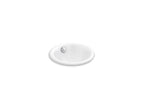 KOHLER K-20211-0 Iron Plains 12" Round Drop-In/Undermount/Vessel Bathroom Sink - White