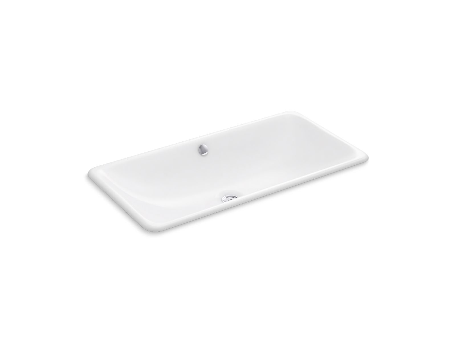 KOHLER K-20212-96 Iron Plains 30" Rectangular Drop-In/Undermount Bathroom Sink - Biscuit