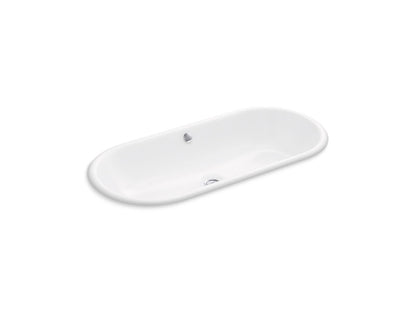 KOHLER K-20213-0 Iron Plains 33" oval drop-in/undermount bathroom sink - White