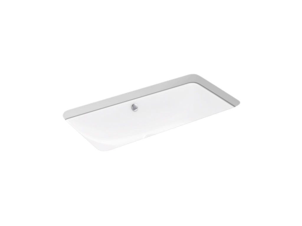 KOHLER K-20212-96 Iron Plains 30" Rectangular Drop-In/Undermount Bathroom Sink - Biscuit