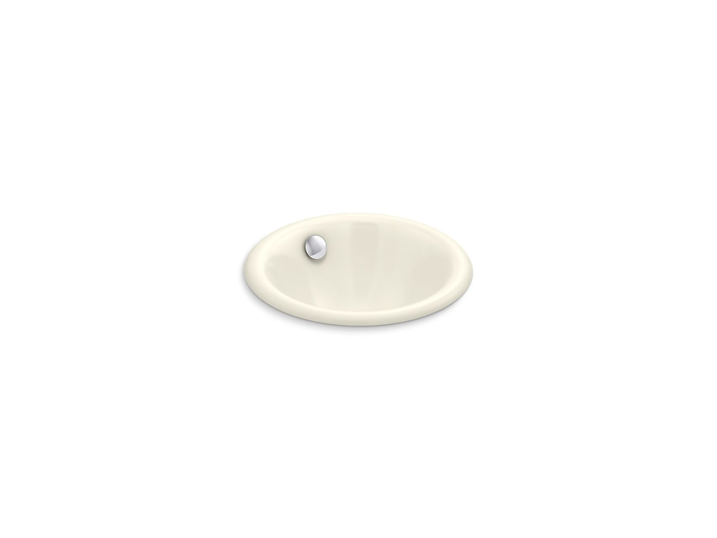 KOHLER K-20211-96 Iron Plains 12" Round Drop-In/Undermount/Vessel Bathroom Sink In Biscuit