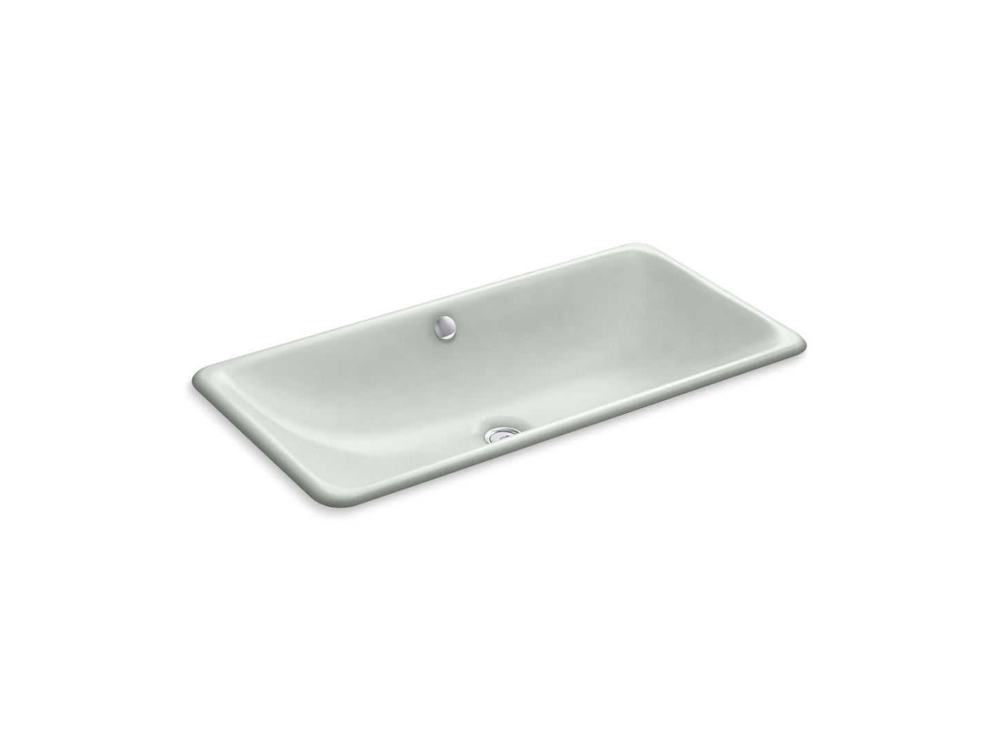 KOHLER K-20212-FF Iron Plains 30" Rectangular Drop-In/Undermount Bathroom Sink In Sea Salt