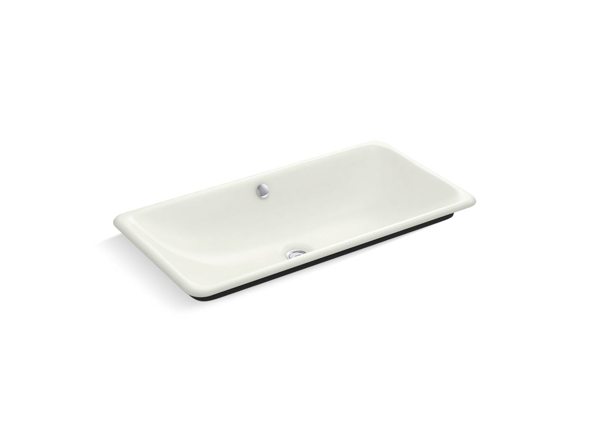 KOHLER K-20212-P5-NY Iron Plains 30" Rectangular Drop-In/Undermount/Vessel Bathroom Sink With Iron Black Painted Underside In Dune