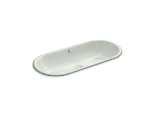 KOHLER K-20213-FF Iron Plains 33" Oval Drop-In/Undermount Bathroom Sink In Sea Salt