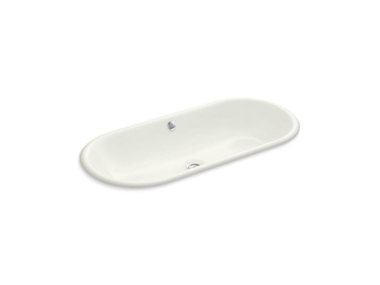 KOHLER K-20213-NY Iron Plains 33" Oval Drop-In/Undermount Bathroom Sink In Dune