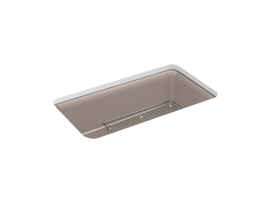 KOHLER K-8206-CM3 Cairn 33-1/2" Undermount Single-Bowl Kitchen Sink In Matte Taupe