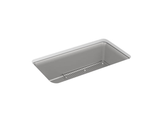 KOHLER K-8206-CM4 Cairn 33-1/2" Undermount Single-Bowl Kitchen Sink In Matte Grey