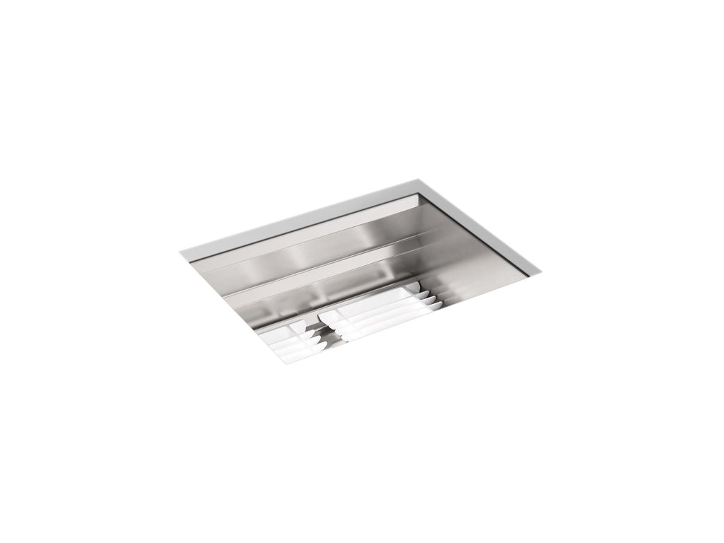 KOHLER K-23650-NA Prolific 23" Undermount Single-Bowl Workstation Kitchen Sink - Stainless Steel