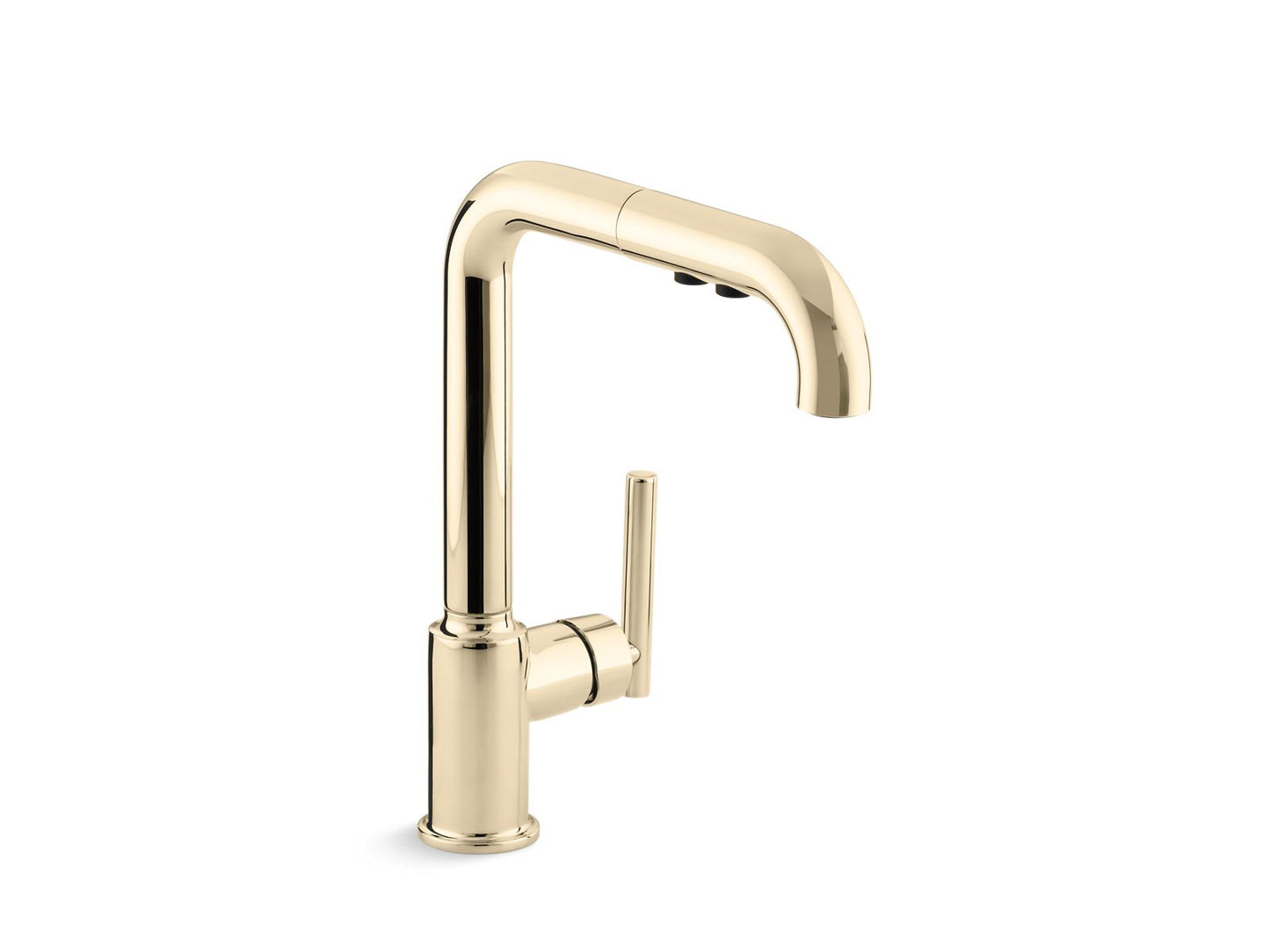 KOHLER K-7505-AF Purist Pull-Out Kitchen Sink Faucet With Three-Function Sprayhead In Vibrant French Gold