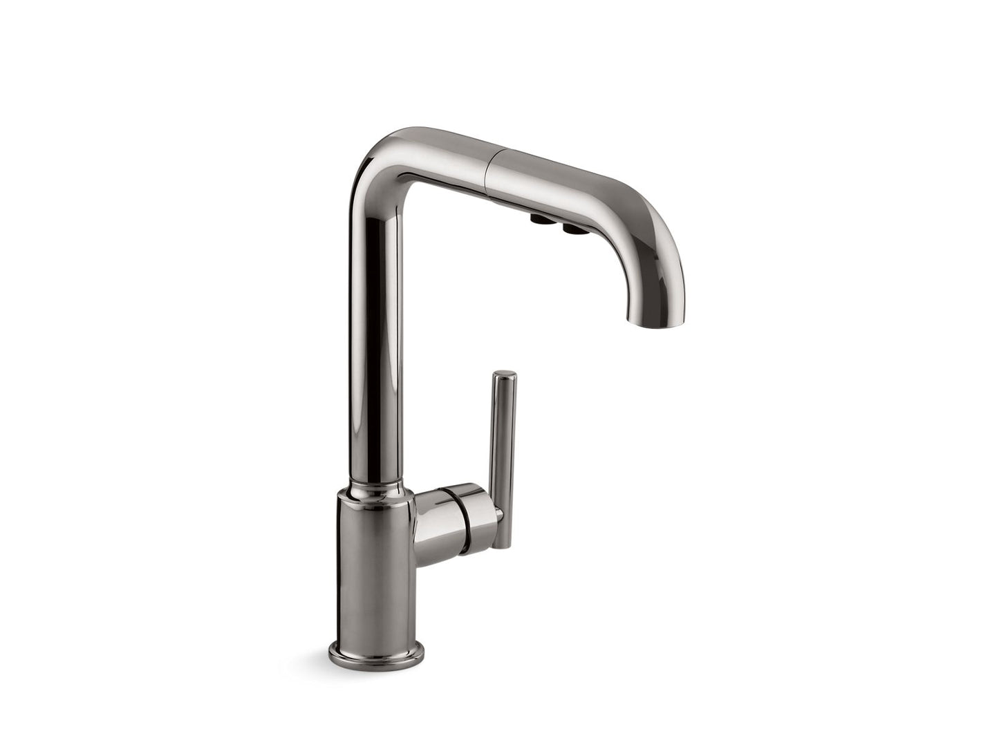 KOHLER K-7505-TT Purist Pull-Out Kitchen Sink Faucet With Three-Function Sprayhead In Vibrant Titanium