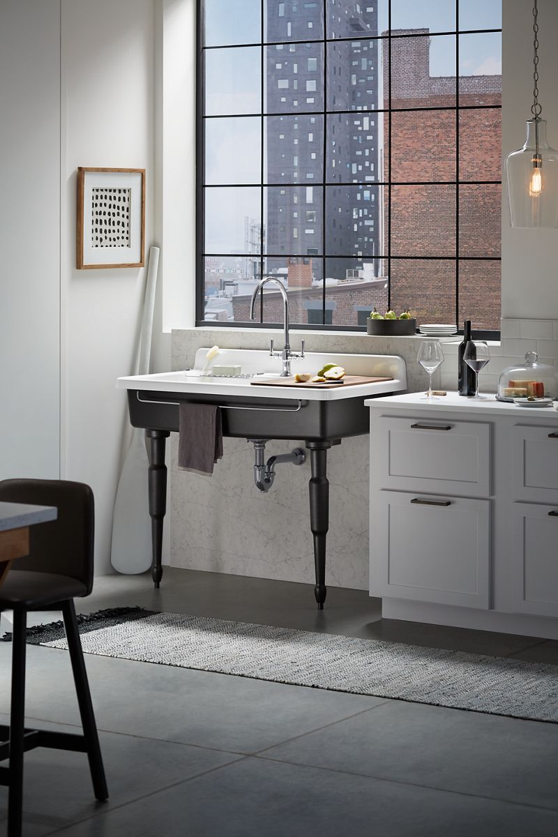 KOHLER K-21104-0 Farmstead Contemporary Legs - White