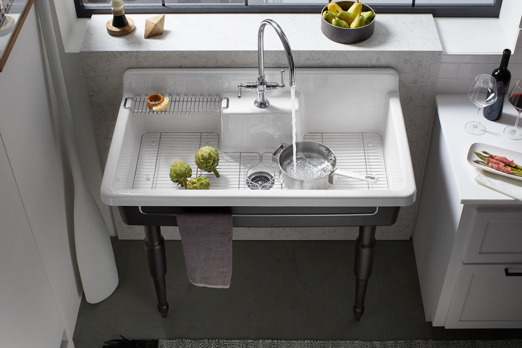 KOHLER K-21110-ST Farmstead Left-Hand Sink Rack - Stainless Steel