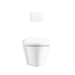 KOHLER K-76395-0 Veil Wall-Hung Compact Elongated Smart Toilet Bowl, Dual-Flush In White