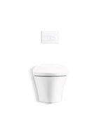KOHLER K-76395-0 Veil Wall-Hung Compact Elongated Smart Toilet Bowl, Dual-Flush - White