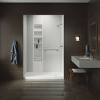 KOHLER K-8458-96 Rely 60" X 32" Alcove Shower Base, Right Drain - Biscuit