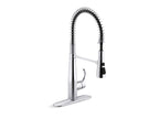 KOHLER K-22033-VS Simplice Semi-Professional Kitchen Sink Faucet With Three-Function Sprayhead - Vibrant Stainless