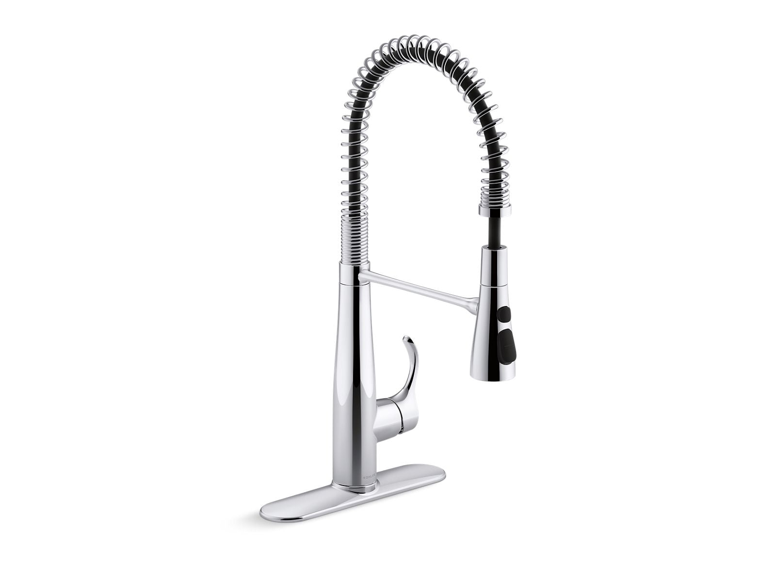 KOHLER K-22033-VS Simplice Semi-Professional Kitchen Sink Faucet With Three-Function Sprayhead - Vibrant Stainless